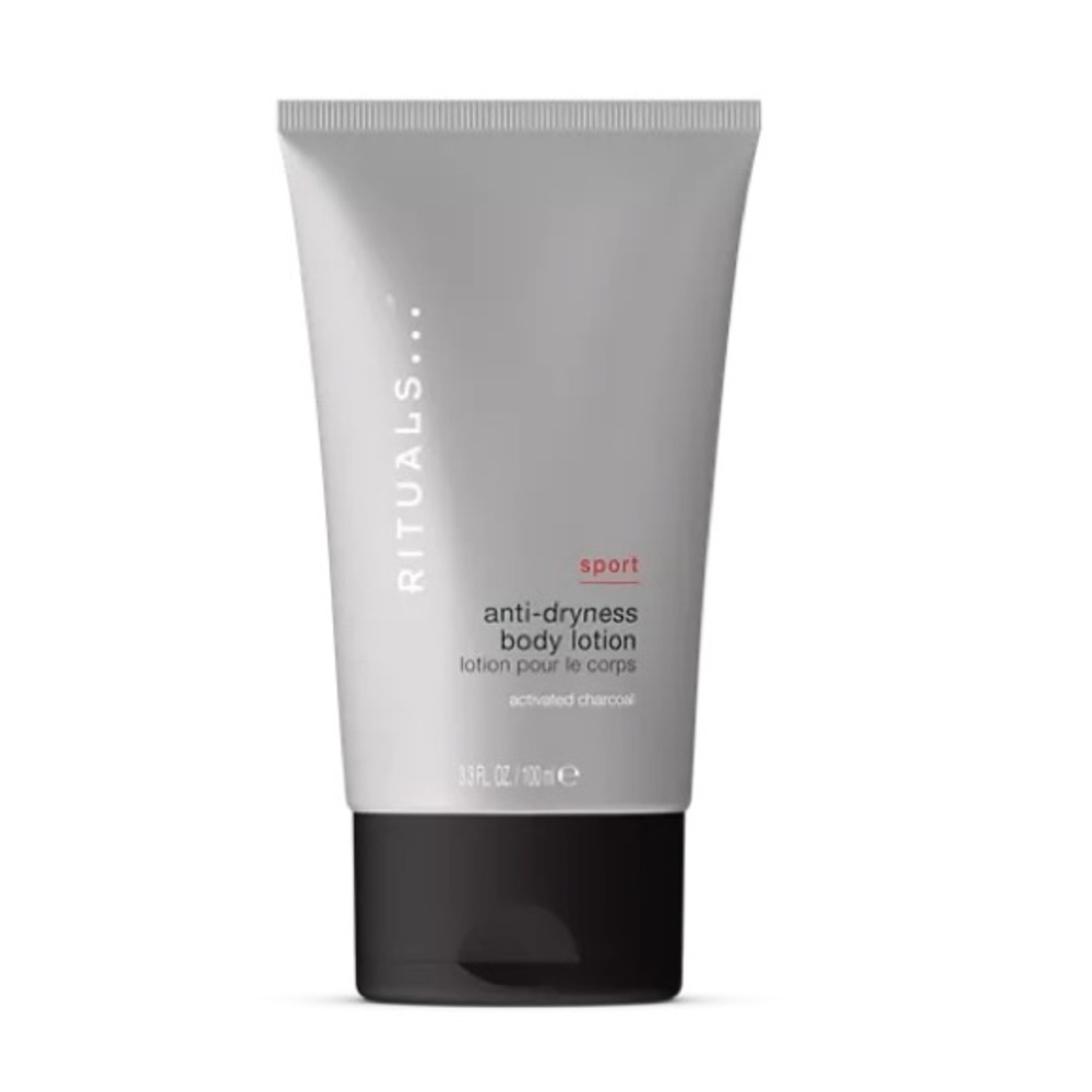 RITUALS the ritual of Homme Sport Anti-Dryness Body 3.3 fl oz/ 100 ml charcoal